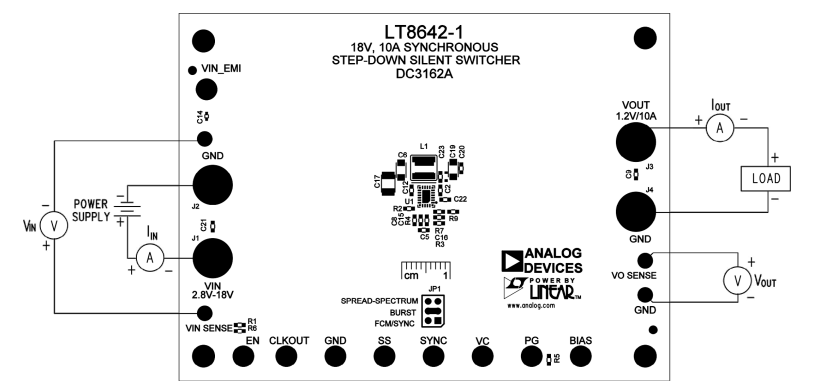 机械图纸 - Analog Devices Inc. 用于LT8642-1的DC3162A演示板